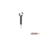 HERMI - Vertikalschutzhalter, f. Holz- u. brennbare Wände Edelstahl
