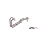 HERMI - Dachleitungshalter, Rd 8mm f. Metall- und Blechdächer Edelstahl