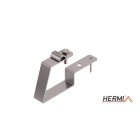 HERMI - Dachleitungshalter, Rd 8-10mm f. Metall- und Blechdächer Edelstahl