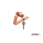 HERMI - Dachleitungshalter, Rd 8 mm f. Metall- und Ziegeldächer Cu