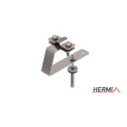 HERMI - Dachleitungshalter, Rd 8-10mm f. Metall- und Ziegeldächer Edelstahl