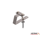 HERMI - Dachleitungshalter, flach 20x3mm für Beton- und Ziegeldächer Edelstahl