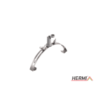 HERMI - Dachleitungshalter, Rd 8mm universal verstellbar 270-400mm Edelstahl grau