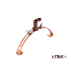 HERMI - Dachleitungshalter, Rd 8mm universal verstellbar 270-400mm Cu braun