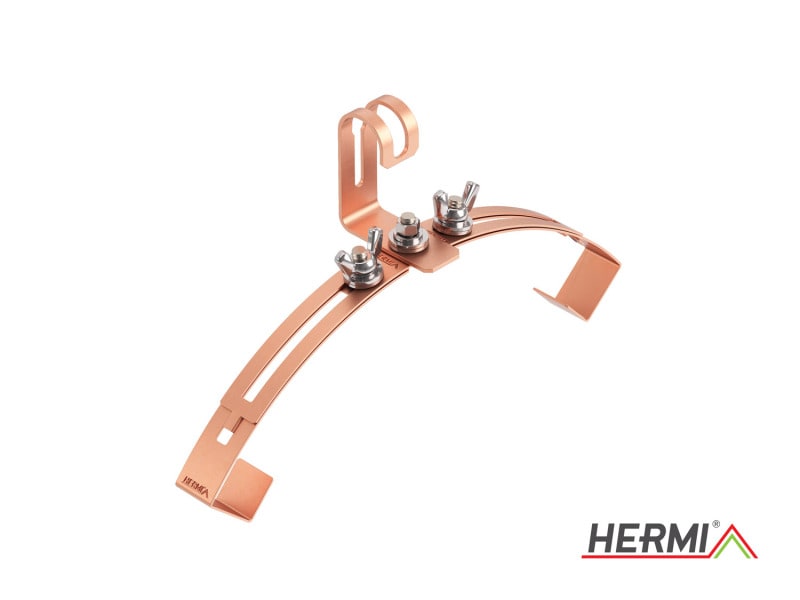 HERMI - Dachleitungshalter, Rd 8mm universal verstellbar 270-400mm Cu