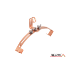 HERMI - Dachleitungshalter, Rd 8mm universal verstellbar 270-400mm Cu