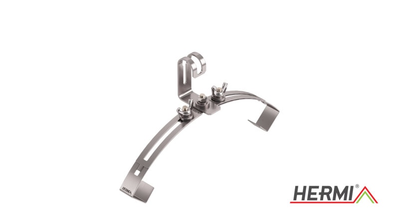 HERMI - Dachleitungshalter, Rd 8mm universal verstellbar 270-400mm särebest. Edelstahl