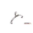 HERMI - Dachleitungshalter, Rd 8mm universal verstellbar 270-400mm särebest. Edelstahl