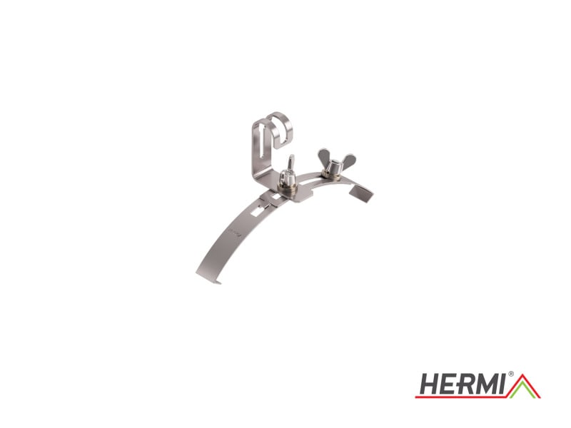 HERMI - Dachleitungshalter, Rd 8mm stetig verstellbar 185-235mm Edelstahl