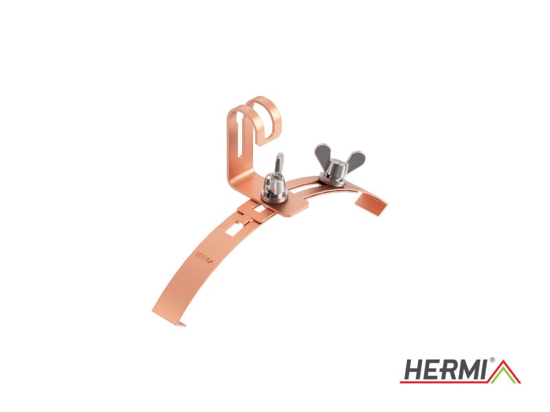 HERMI - Dachleitungshalter, Rd 8mm stetig verstellbar 185-235mm Cu