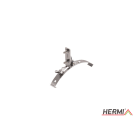 HERMI - Dachleitungshalter, flach 20x3mm stetig verstellbar 185-235 Edelstahl