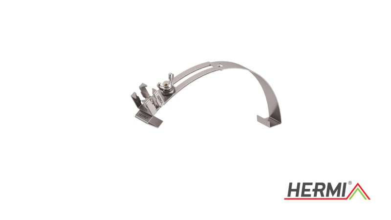 HERMI - Dachleitungshalter, Rd 8mm universal stetig verstellbar 285-350mm Edelstahl