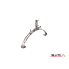 HERMI - Dachleitungshalter, flach 20x3mm universal verstellbar 270-400mm Edelstahl