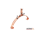 HERMI - Dachleitungshalter, flach 20x3mm universal verstellbar 270-400mm Cu