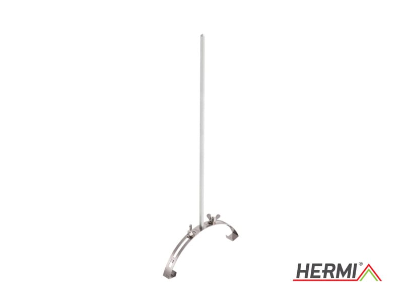 HERMI - Einstellbares Befestigungs-Set, 0,5m Fangstange m. Dachleitungshalter Edelst. Al