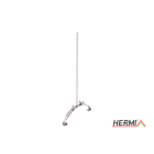 HERMI - Einstellbares Befestigungs-Set, 1,0m Fangstange m. Dachleitungshalter Edelst. Al