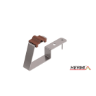 HERMI - Dachleitungshalter, Rd 8mm, f. Metall- und Blechdächer Edelstahl/PVC braun