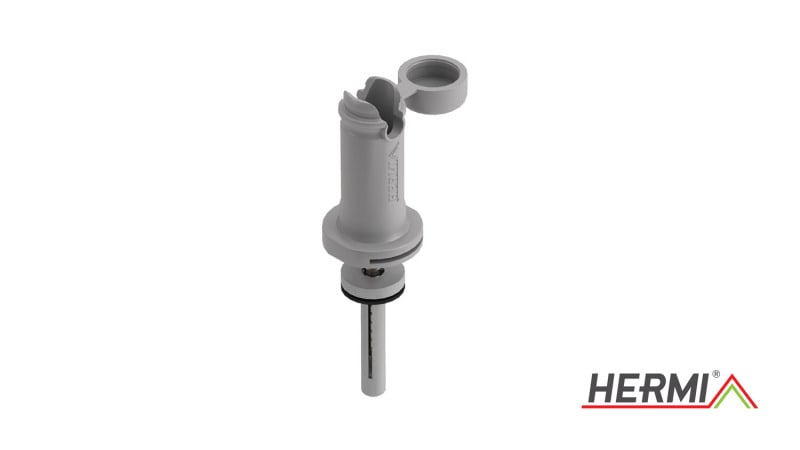 HERMI - Dachleitungshalter, Rd 8mm f. Beton- und Ziegeldächer Nylon ziegelrot