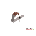 HERMI - Dachleitungshalter, Rd 8mm f. Bitumen Flach-/Wellendächer Edelstahl/PVC braun