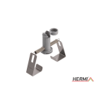 HERMI - Dachleitungshalter, Rd 8mm m. Zugfeder f. Firstziegel/Gratsteine Edelstahl braun