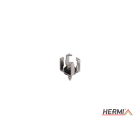 HERMI - Dachleitungshalter, Rd 8mm für Blechdächer, Faserzement-Wellplatten Edelstahl