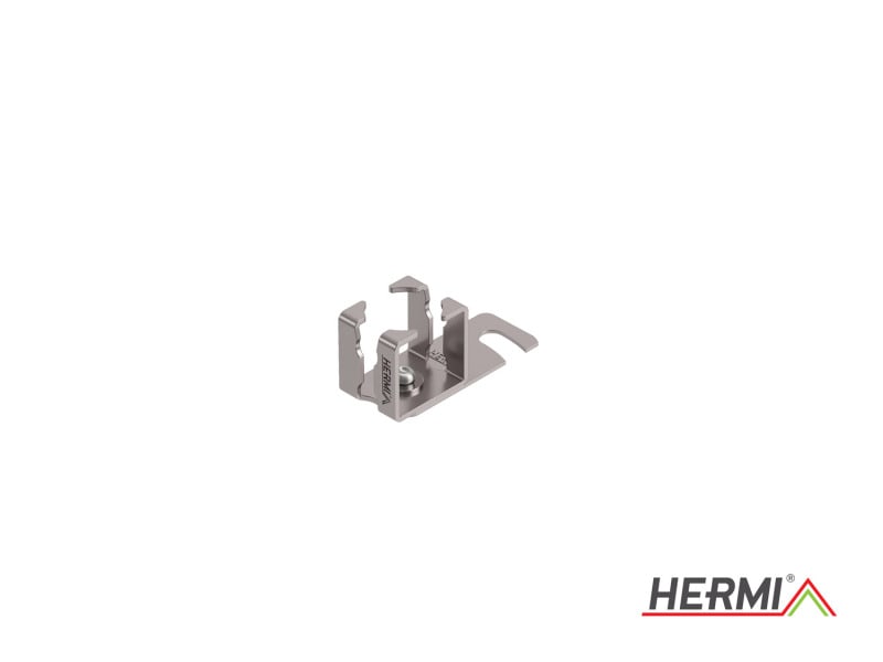 HERMI - Dachleitungshalter, Rd 8mm für Blechdächer, Faserzement-Wellplatten Edelstahl