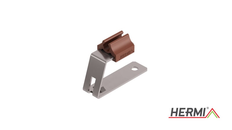 HERMI - Dachleitungshalter, Rd 10 mm für Faserzementplatten Edelstahl Nylon