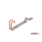 HERMI - Dachleitungshalter, Rd 8mm, f. Beton- u. Ziegelbedachungen Cu