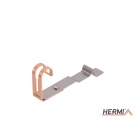 HERMI - Dachleitungshalter, Rd 8mm f. Beton- u. Ziegelbedachungen Cu