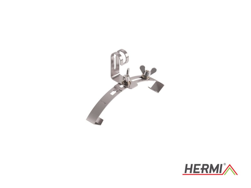 HERMI - Dachleitungshalter, Rd 8mm f. Gratsteine verstellbar 185-235mm Edelstahl