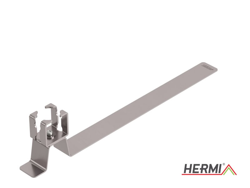 HERMI - Dachleitungshalter, Rd 8mm universal f. Beton-, Ziegelbedachungen Edelstahl