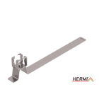 HERMI - Dachleitungshalter, Rd 8mm universal f. Beton-, Ziegelbedachungen Edelstahl