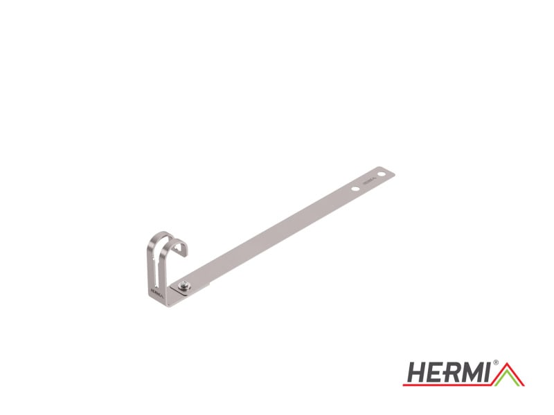 HERMI - Dachleitungshalter, Rd 8mm universal f. Beton- u. Ziegelbedachungen Edelstahl