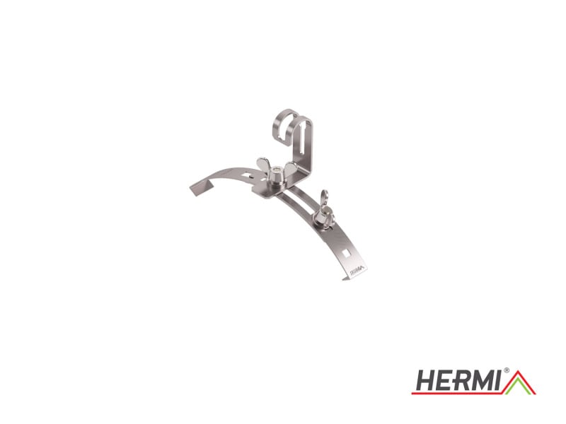 HERMI - Dachleitungshalter, Rd 8mm f. Gratsteine verstellbar 185-235mm Edelstahl