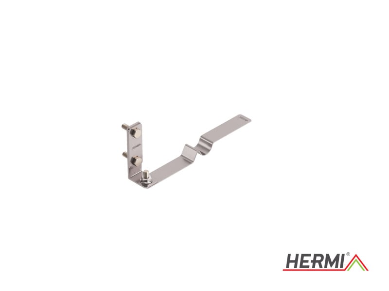 HERMI - Dachleitungshalter, flach 20x3mm f. Beton- und Ziegelbedachungen Edelstahl