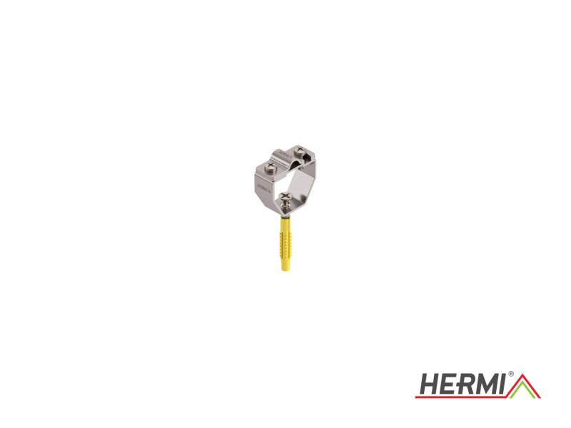 HERMI - Leitungshalter, 120 mm2 f. Hartwände, m. Schraube u. Dübel Edelstahl