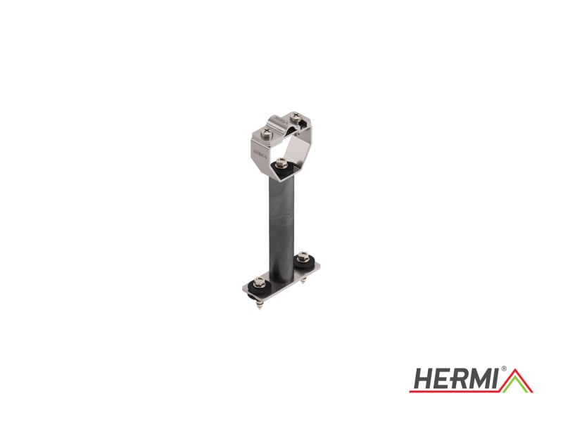 HERMI - Leitungshalter, Rd 8-10mm f. Blechwände u.ä. schraubar Edelstahl