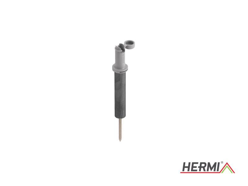 HERMI - Leitungshalter, Rd 8mm f. Holz- u. brennbare Wände schraubenlos Nylon braun