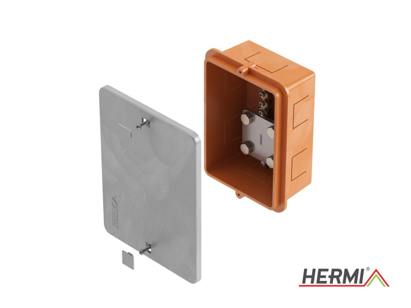 HERMI - Potentialausgleichsschiene im Kabelzweigkasten, 145x190x75 Leitung 7x16mm² PVC