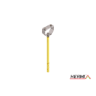 HERMI - Leitungshalter, flach bis 30x3,5 f. Hohlwände <140mm Dämmung m. Schraube, Dübel