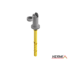 HERMI - Leitungshalter, Rd 8mm f. Hohlwände bis 50mm Dämmung m. Schraube u. Dübel Nylon