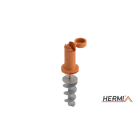 HERMI - Leitungshalter, Rd 8mm f. Außenfassade m. Wärmedämmung ?50 mm Nylon braun