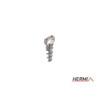 HERMI - Leitungshalter, flach 25x4 f. Außenfassade m. Wärmedämmung ?50 mm Edelstahl