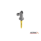 HERMI - Leitungshalter, Rd 8mm f. Hartwände m. Schraube u. Dübel Nylon grau