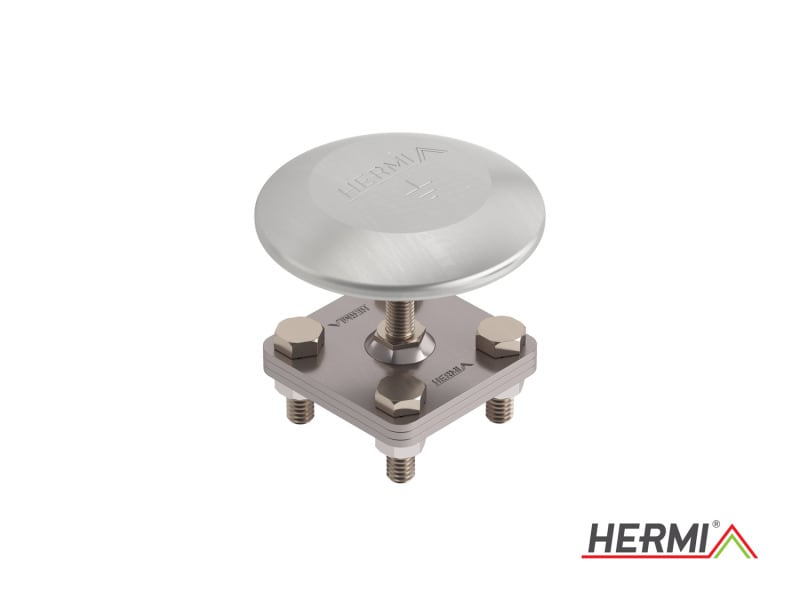 HERMI - Fangpilz, P bis 30 mm für begeh- o. befahbare Flächen Aluminium/Edelstahl