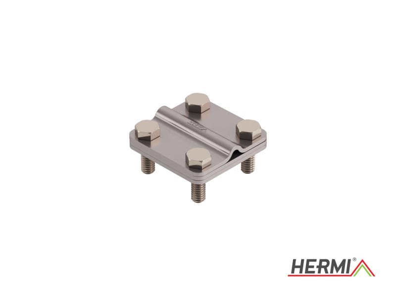HERMI - Klemme, 3 Platten 58x58 inkl. Schrauben u. Muttern Leitungen 120mm²/bis 30mm