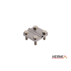 HERMI - Klemme, 3 Platten 58x58 inkl. Schrauben u. Muttern Leitungen 240mm²/bis 30mm