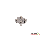 HERMI - Klemme, 3 Platten 48x48 inkl. Schrauben, Mutter M6 Leitungen ø 8-10mm/ø 8-10mm