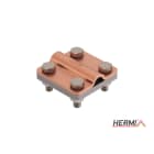 HERMI - Klemme, 3 Platten 48x48 inkl. Schrauben u. Muttern Leitungen 16-35mm²/bis 20 mm