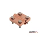 HERMI - Klemme, 3 Platten 48x48 inkl. Schrauben, Mutter M6 Leitungen 16-35mm²/16-35mm²
